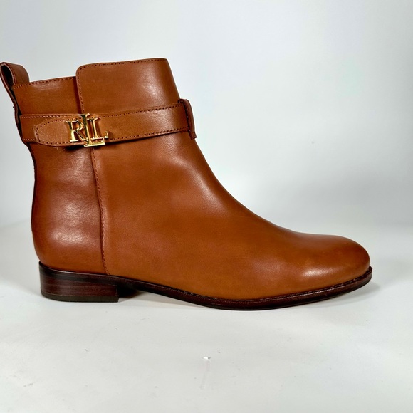 Lauren Ralph Lauren Briele Brown Leather Boots US 9.5 B - Picture 7 of 16